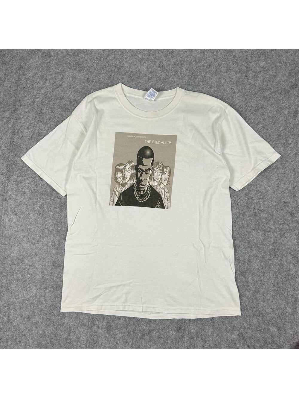 Vintage 2000s Jay Z x The Beatles Danger Mouse Grey Album T Shirt RARE Size XL
